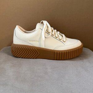 Sorel Cream and Brown Platform Sneakers